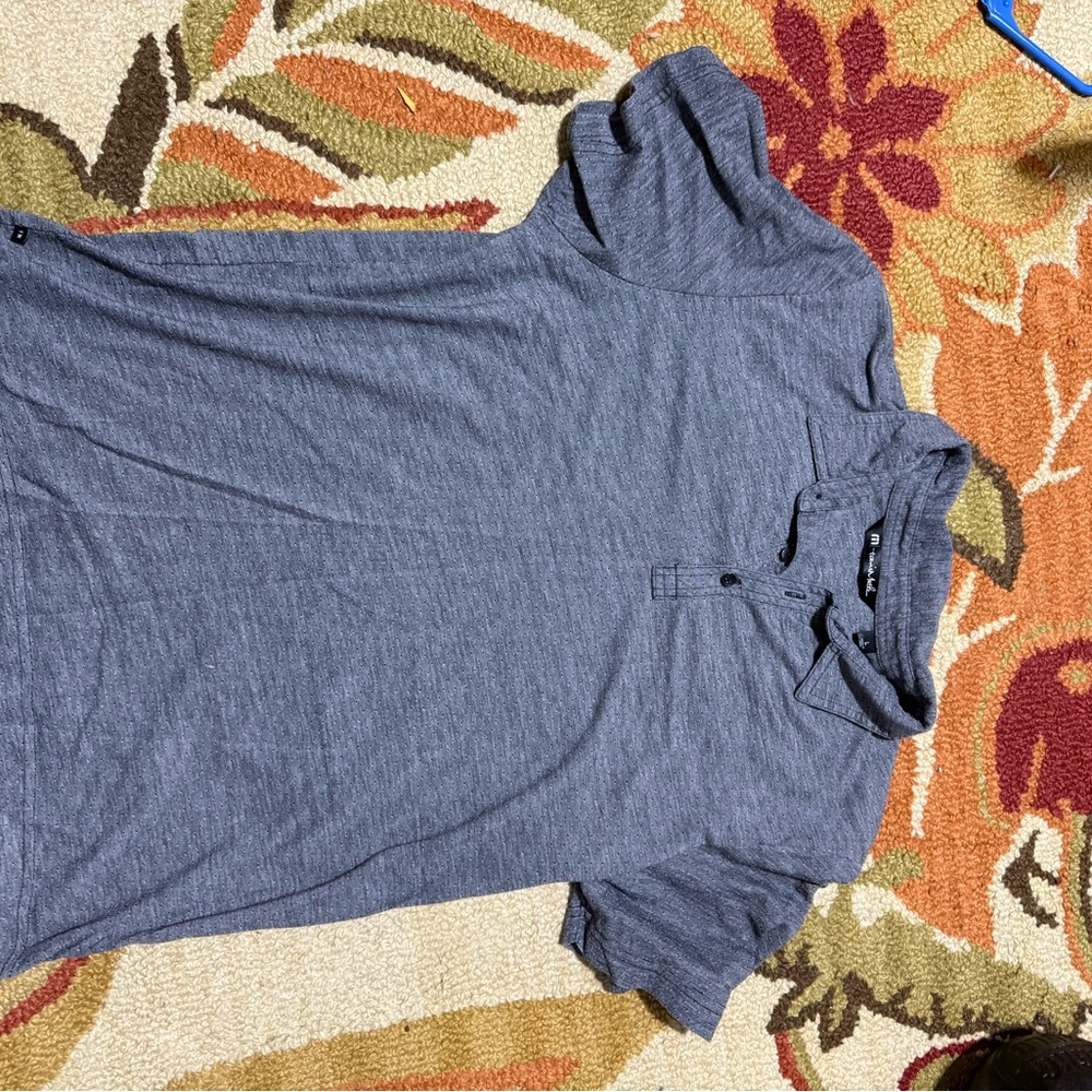 Travis mathew large Casual Gray Polo Shirt